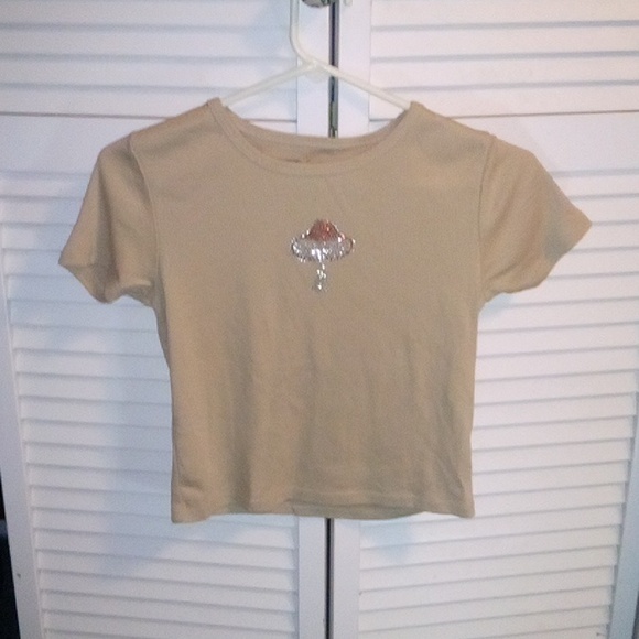 Mushroom Rhinestone T-Shirt - Picture 1 of 4